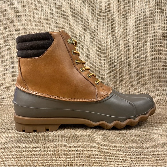 🛑SOLD🛑  Sperry Duck Boots Top sider Brown Waterproof  Size 9.5 - Picture 7 of 10